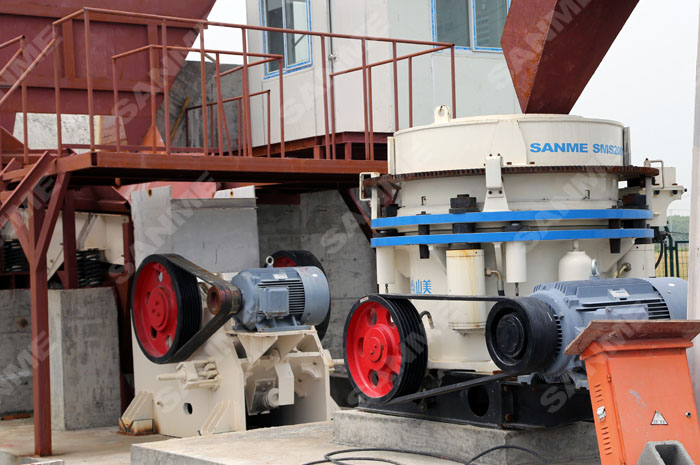 上海時(shí)產(chǎn)150噸花崗巖破碎生產(chǎn)線