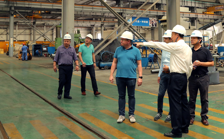 高能環(huán)境、青島合能、奧地利Thoni公司領(lǐng)導蒞臨山美股份考察指導